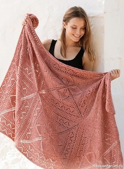 Плед “Сладкая северная роза”. Схема