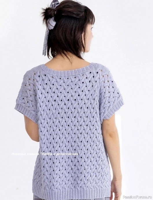 Футболка-топ спицами. Описание