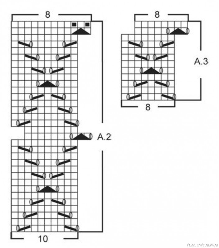 Ажурный шарф хомут спицами Lillac. Схема