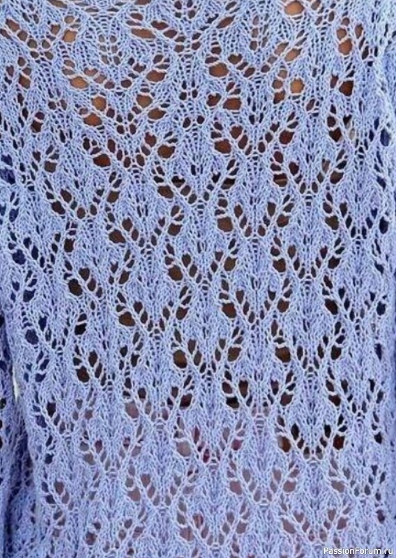 Ажурный джемпер спицами, Схема