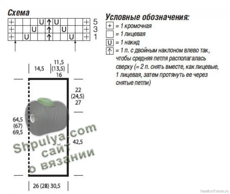 Туника с ажурным узором. Схема
