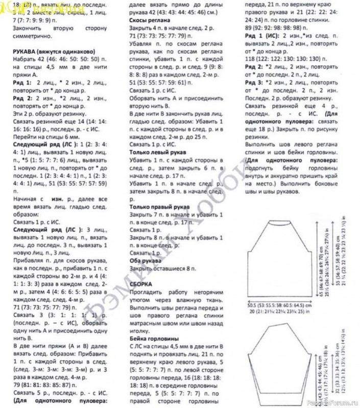 Свитер из мохера. Описание