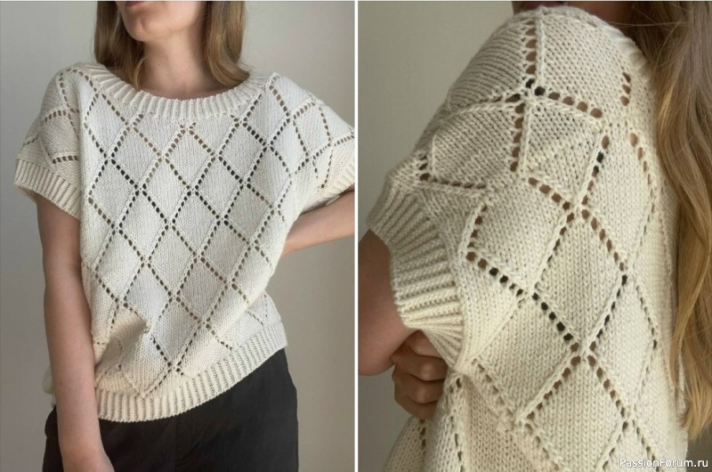 Футболка с ромбами. Описание