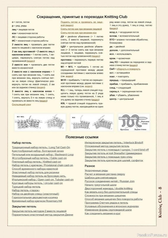 Шаль спицами. Схема