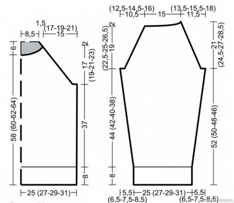 Мужской пуловер с капюшоном. Описание