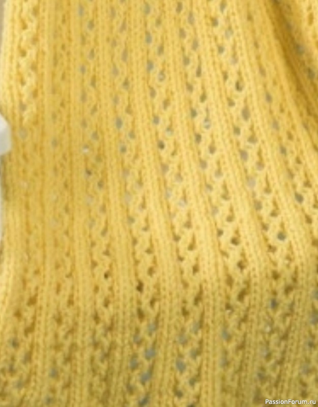 Плед "Ажурные веточки". Описание