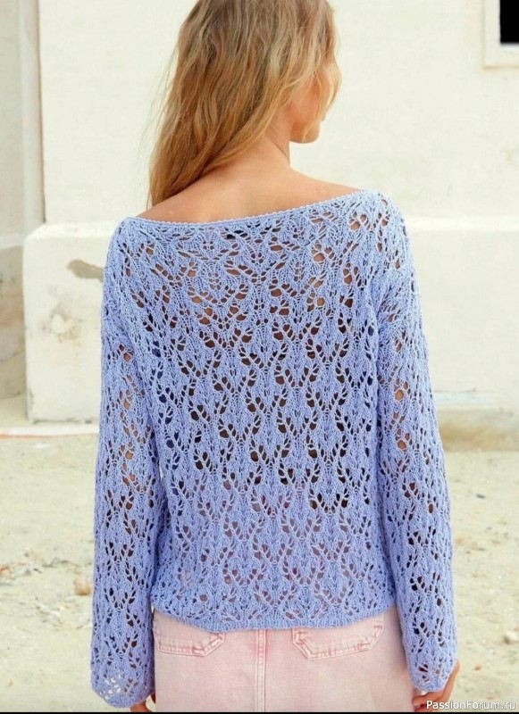 Ажурный джемпер спицами, Схема