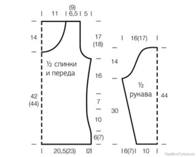 Ажурный пуловер. Описание