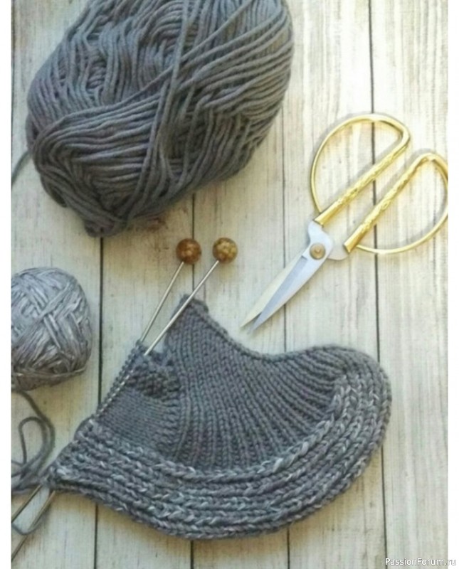 Тапочки спицами. Описание