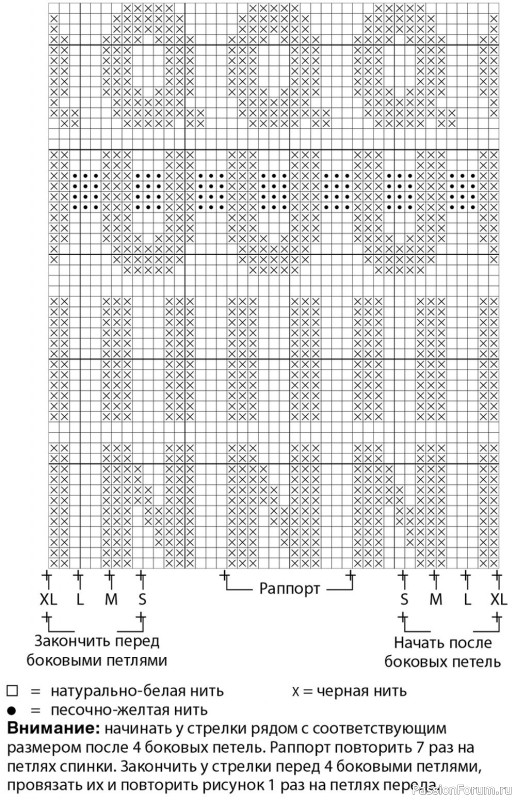 Топ с орнаментом в виде букв. Схема