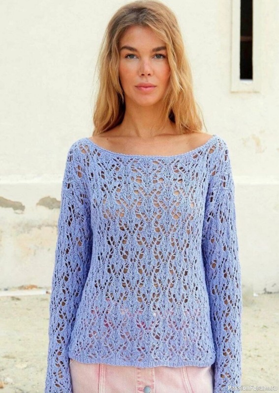 Ажурный джемпер спицами, Схема