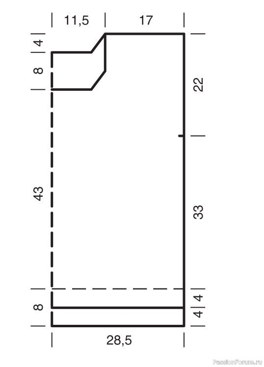 Жилет с волнистым узором. Описание