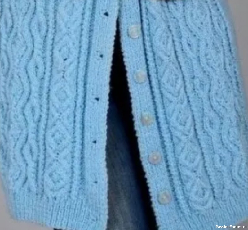 Кардиган фантазийным узором