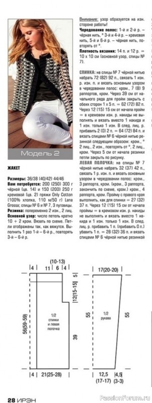 Ажурный Жакет. Описание.