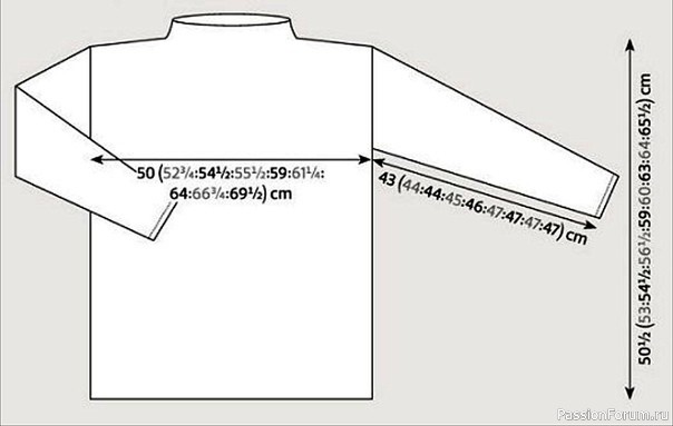 Стильный свитер спицами. Схема