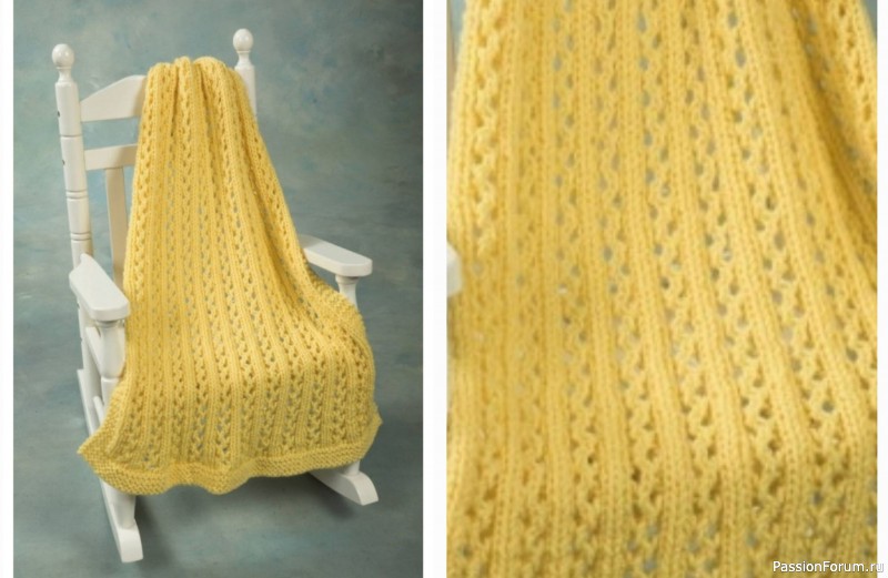 Плед &quot;Ажурные веточки&quot;. Описание