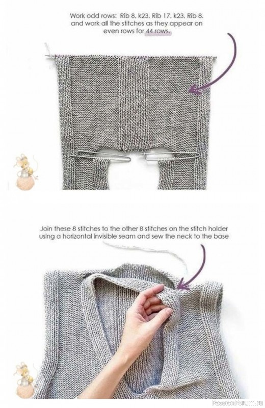 Красивый жилет спицами. Описание