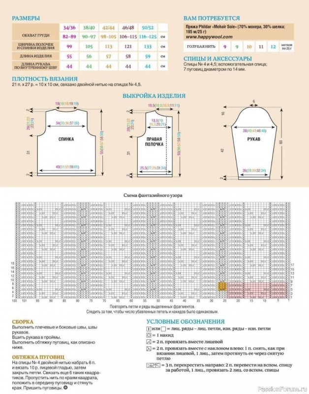 Жакет из мохера и шелка. Описание