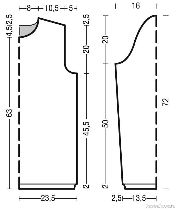 Джемпер с цветным узором. Описание