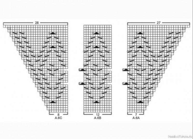 Ажурная шаль в пастельных тонах. Схемы
