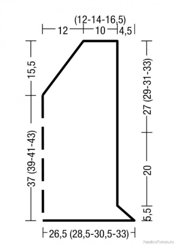 Летний топ спицами с V-образным вырезом и акцентным узором