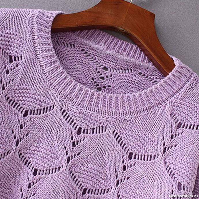 Ажурный джемпер спицами. Описание