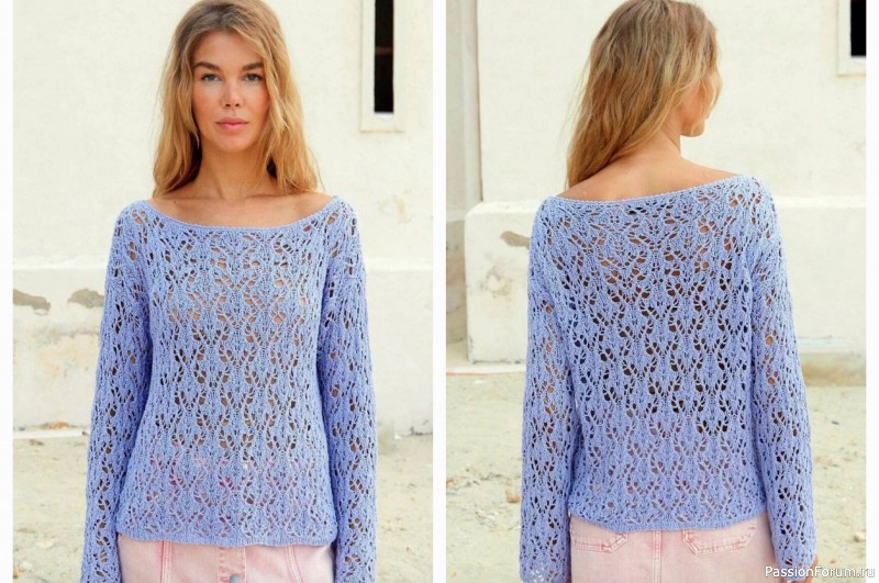 Ажурный джемпер спицами, Схема