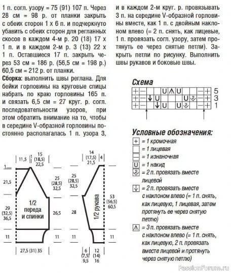 Пуловер спицами описание
