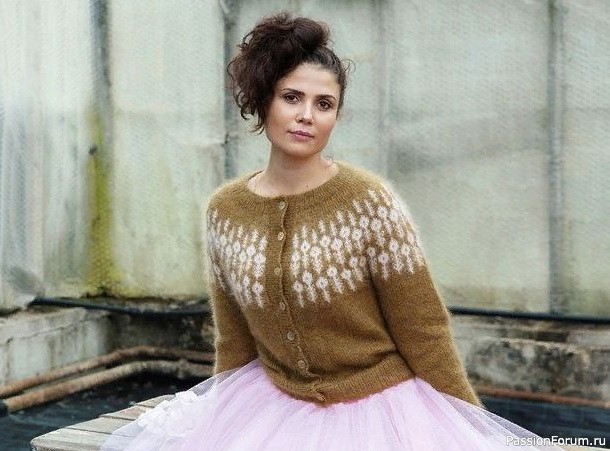 Свитер с узором из мохера. Описание