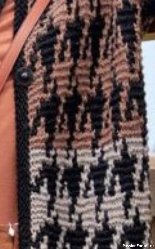 Кардиган узором "гусиная лапка". Схема