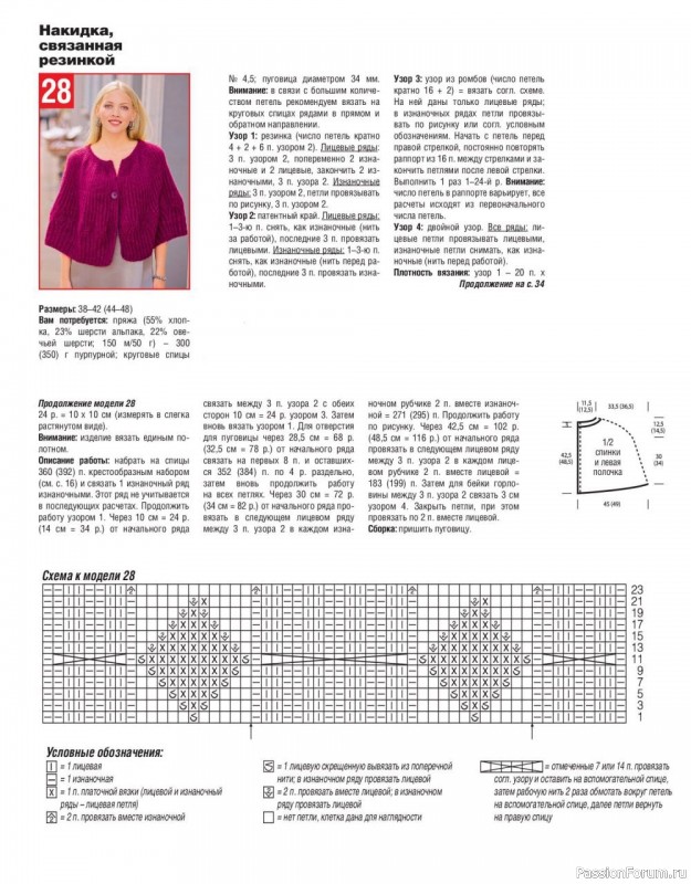 Стильная накидка. Описание