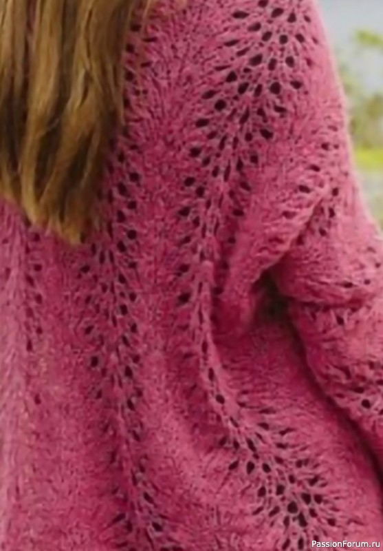 Легкий ажурный жакет. Описание