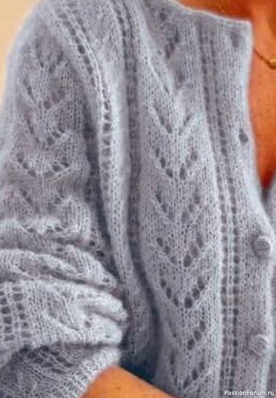 Жакет из мохера и шелка. Описание