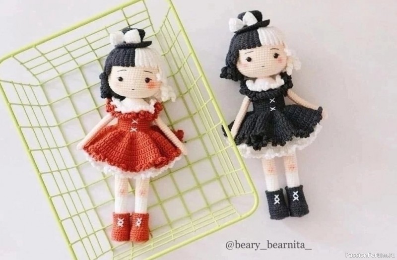 Куколка Круэлла крючком. МК