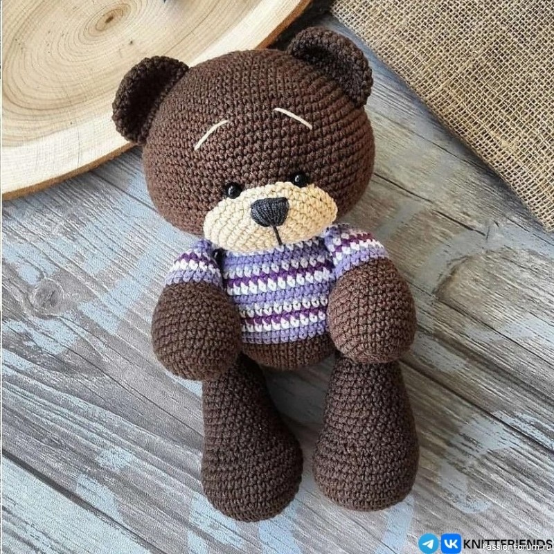 Мишка Тёма крючком. Описание