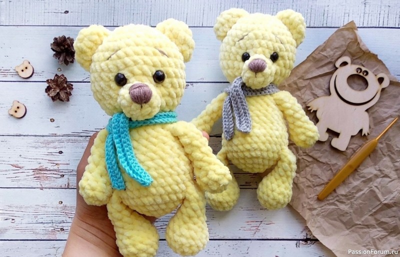 Плюшевый мишка крючком. МК