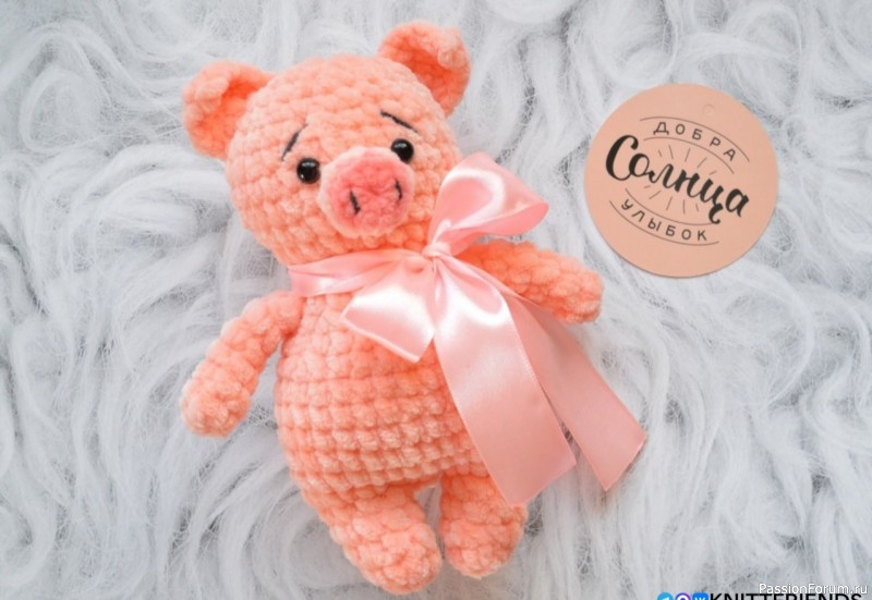 Поросенок Mini Pig крючком. МК