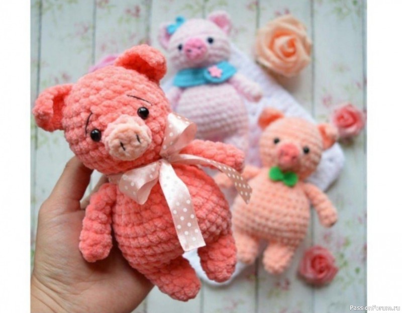 Поросенок Mini Pig крючком. МК