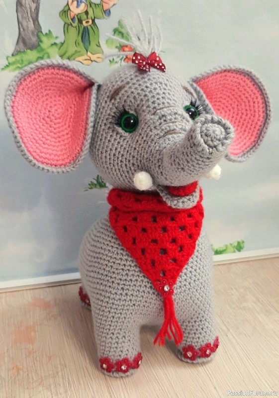 Слоняшка Дашка крючком. МК