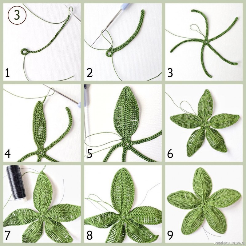 Пуансеттия крючком. МК