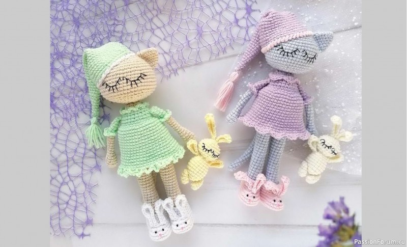 Кошечка Соня крючком. МК