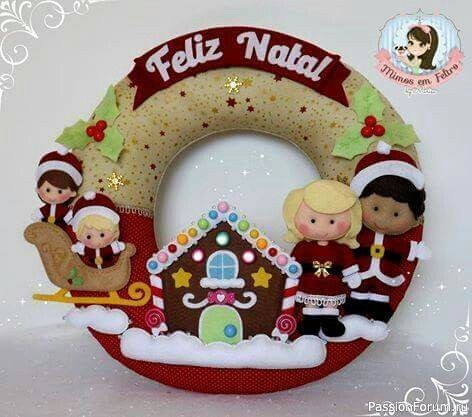 Рождественские веночки из фетра