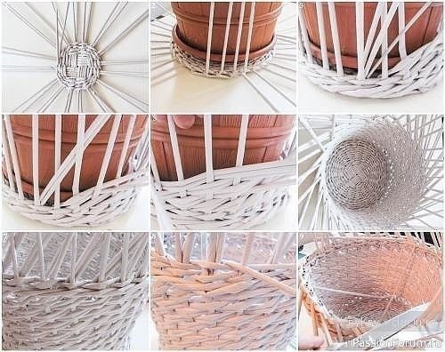 Корзины из бумажных трубок Корзины из бумажных трубок