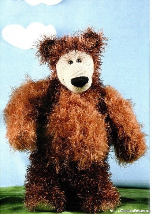 Маша и Медведь спицами. МК