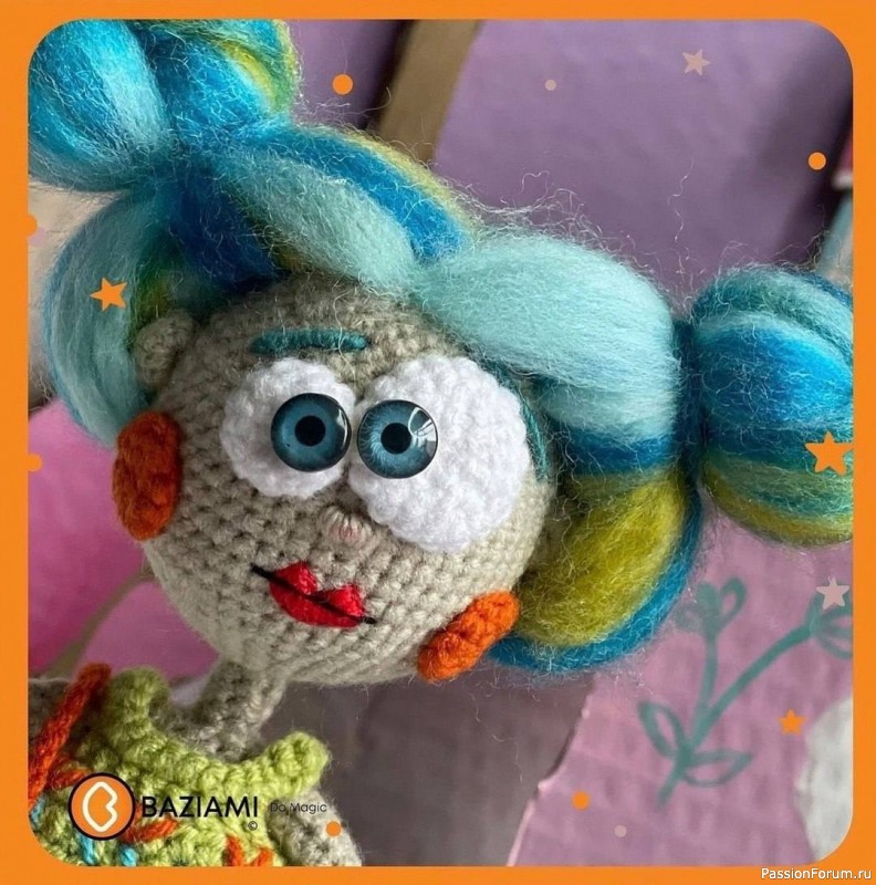 Смешная куколка крючком. мК