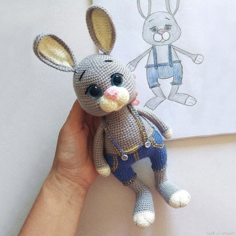 Зайка крючком. МК
