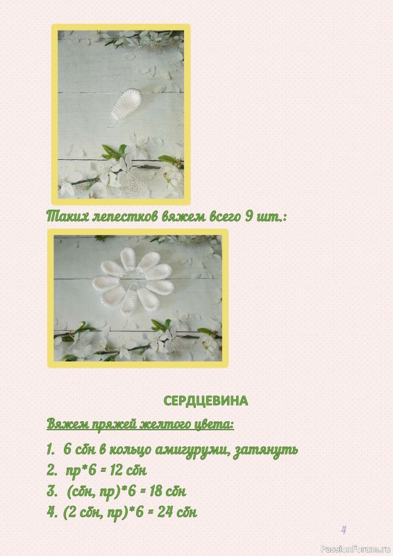 Цветок в горшке крючком. МК