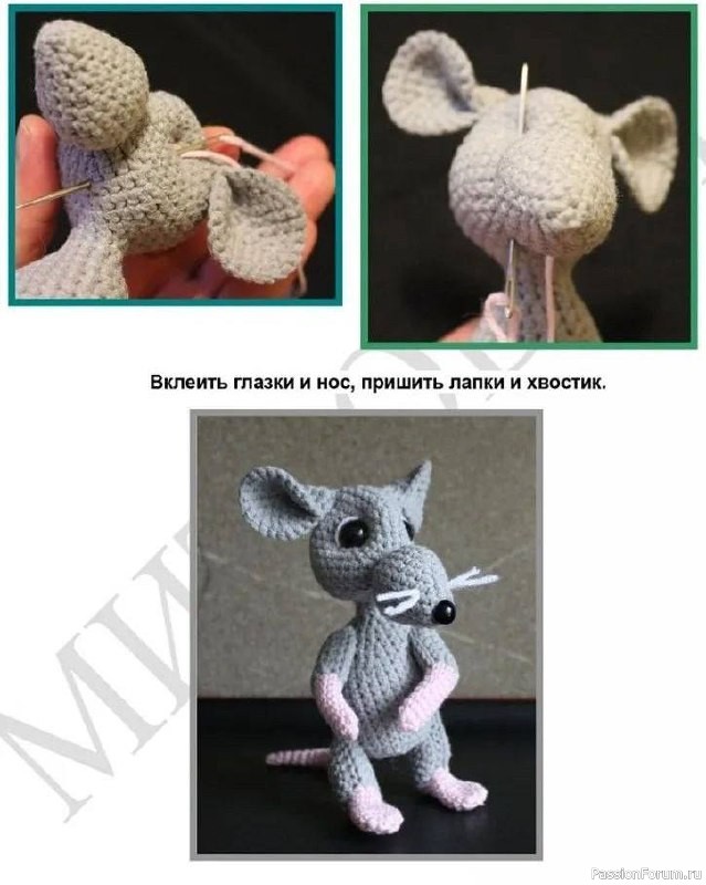 Забавные крысята с сыром крючком. МК