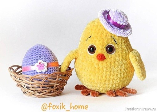 Цыпленок в шляпе.крючком. МК