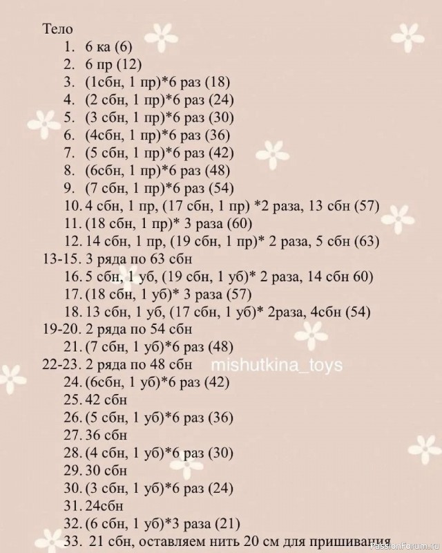 Котики в шортиках крючком. МК